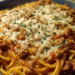Creamy Velveeta Spaghetti with Italian Beef Marinara 1