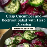 Crisp Cucumber and Beetroot Salad with Herb Dressing Pin 1