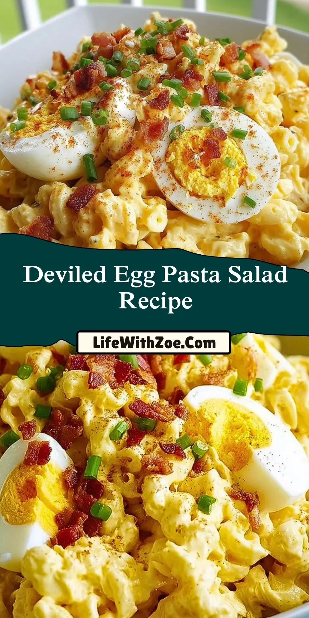 Deviled Egg Pasta Salad Recipe Pin 1