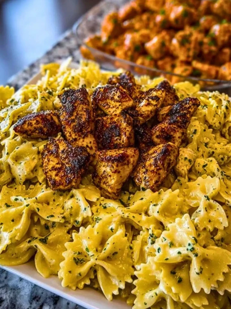 Easy Creamy Velveeta Chicken Bowtie Pasta with Garlic Mozzarella Sauce 2