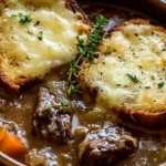 French Onion Short Rib Soup with Gruyère Toast 1