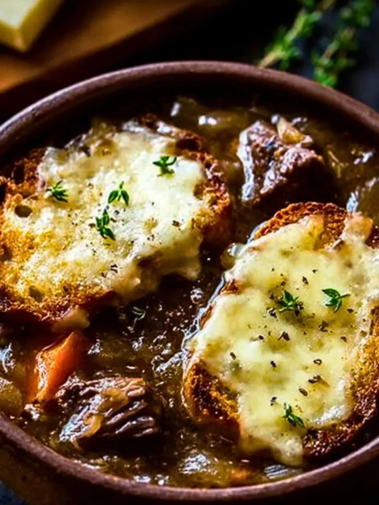 French Onion Short Rib Soup with Gruyère Toast 2