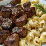 Garlic Butter Steak Bites & Creamy Chipotle White Cheddar Shells 1
