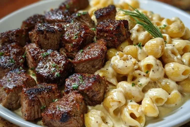Garlic Butter Steak Bites & Creamy Chipotle White Cheddar Shells 1