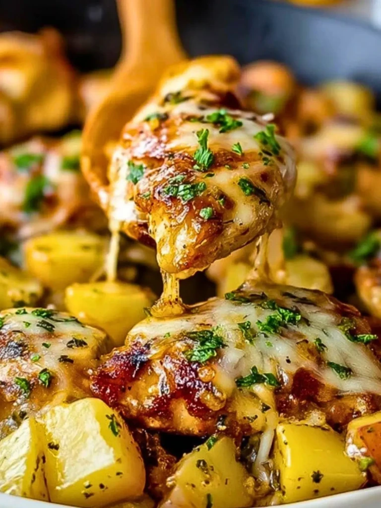 Garlic Parmesan Chicken and Potatoes Skillet 2
