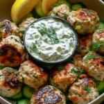 Greek Turkey Meatballs with Tzatziki Sauce Recipe 1