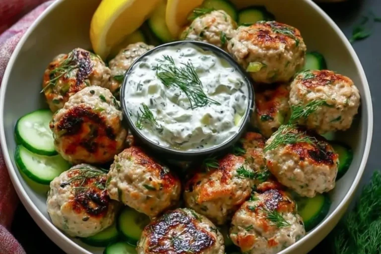 Greek Turkey Meatballs with Tzatziki Sauce Recipe 1