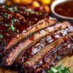Juicy Brisket with Rich Homemade Barbecue Sauce