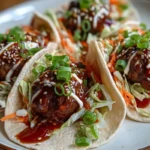 Korean BBQ Meatball Tacos