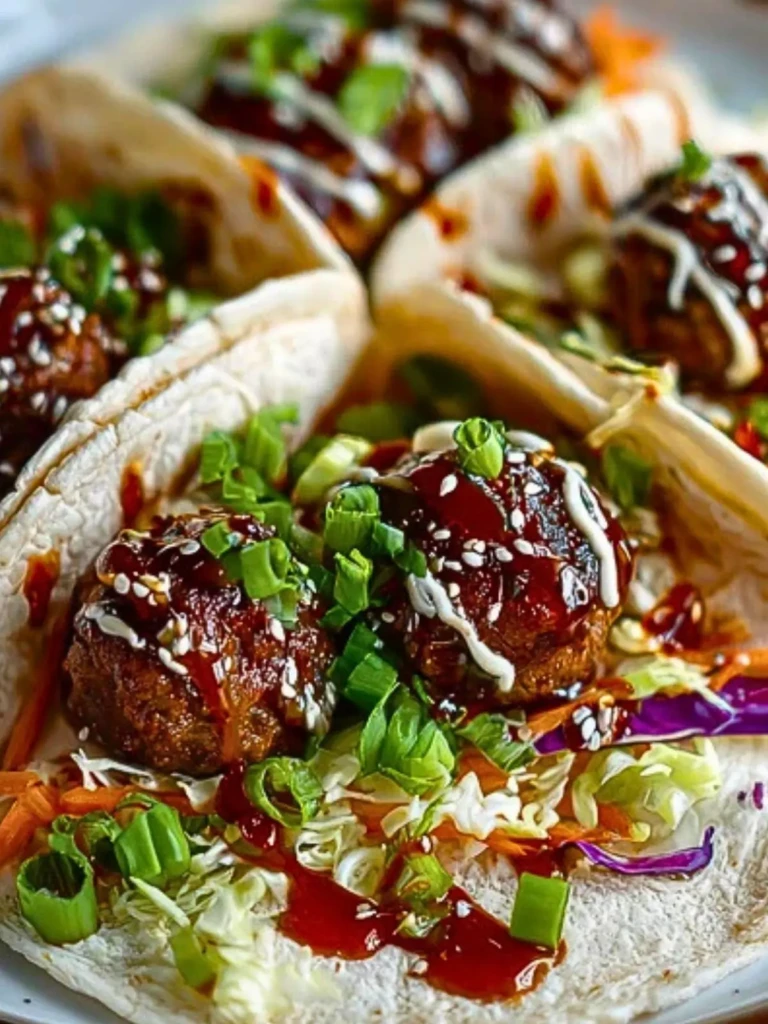 Korean BBQ Meatball Tacos (2)