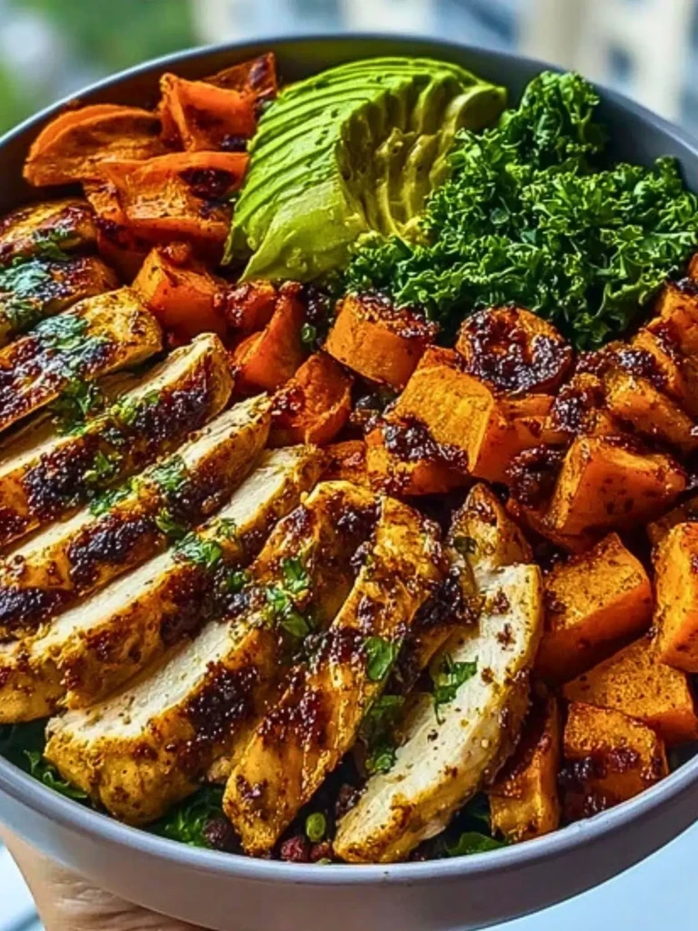 Loaded Grilled Chicken & Sweet Potato Power Bowl (1)