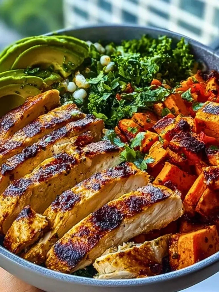 Loaded Grilled Chicken & Sweet Potato Power Bowl (2)