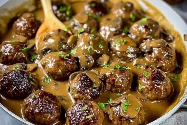 Meatballs in a Rich Mushroom Sauce 1