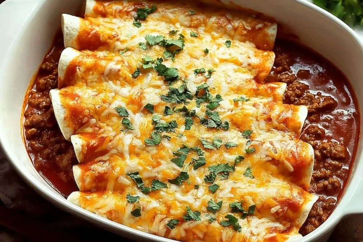 Mouthwatering Beef Enchiladas with Homemade Red Sauce