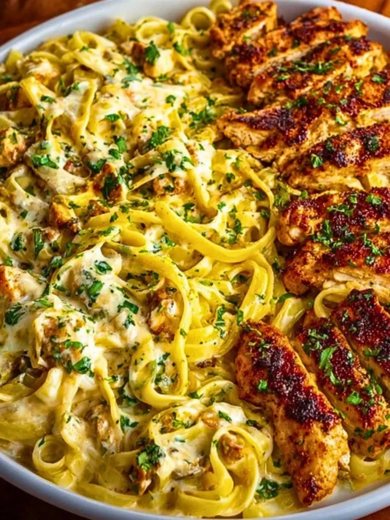One-Pot Creamy Cajun Chicken Linguine with Garlic Mozzarella Sauce 2