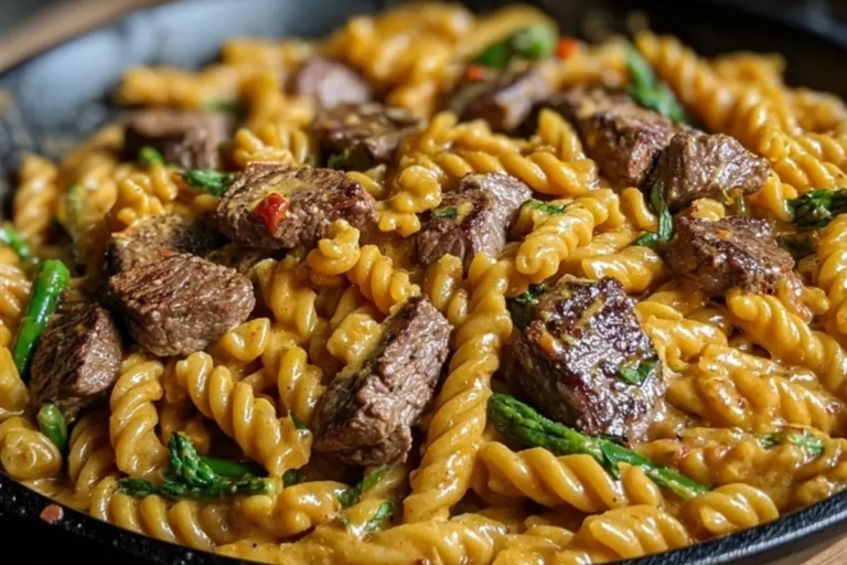 One-Pot Creamy Spicy Garlic Butter Steak & Pasta 1