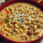 One-Pot Macaroni Cheeseburger Soup 1