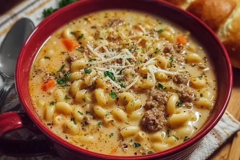 One-Pot Macaroni Cheeseburger Soup 1