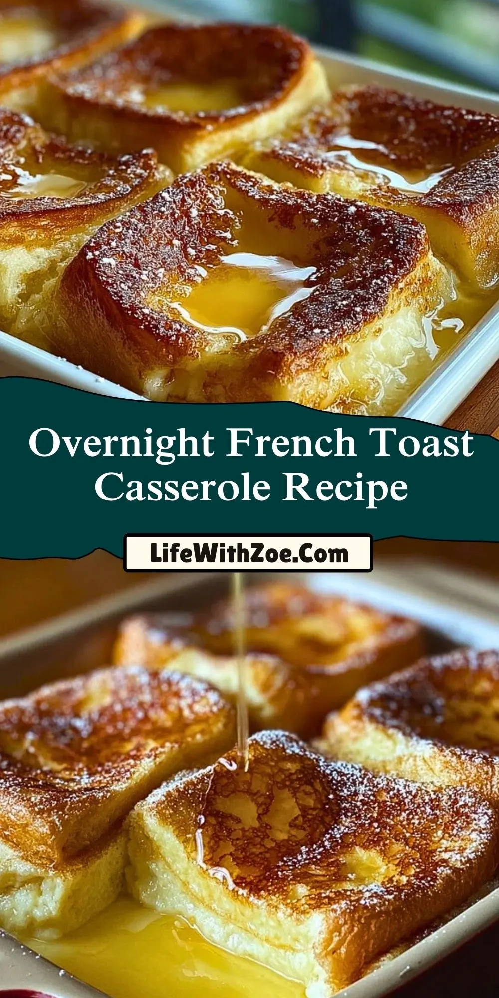 Overnight French Toast Casserole Recipe Pin 1
