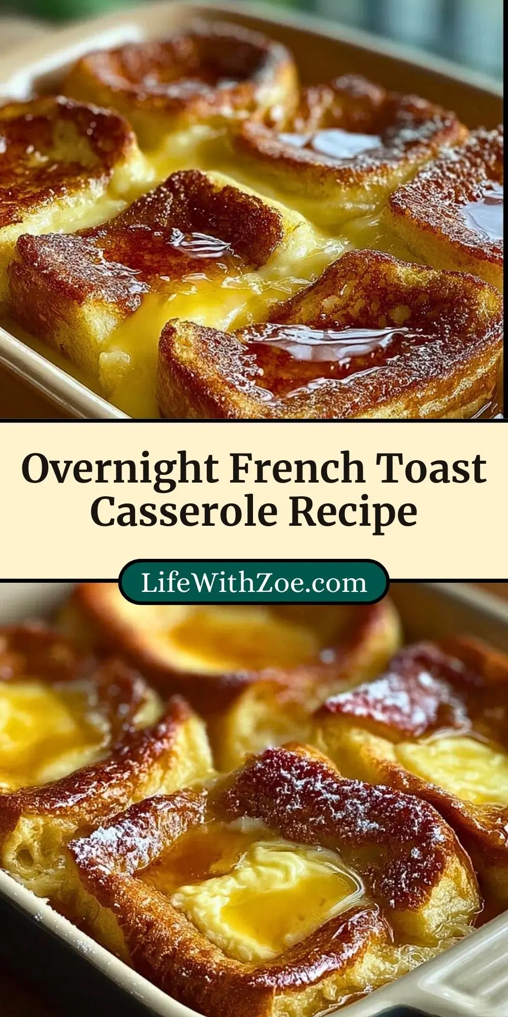 Overnight French Toast Casserole Recipe Pin 2