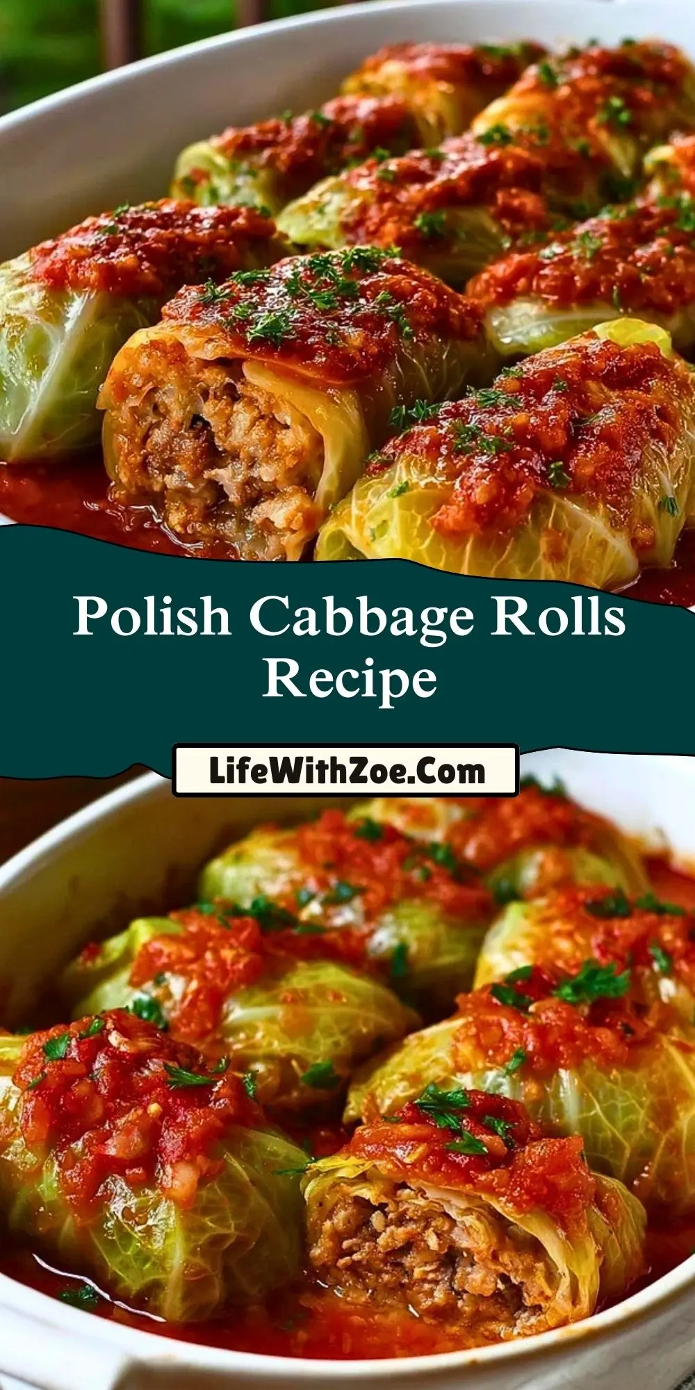 Polish Cabbage Rolls Recipe Pin 1