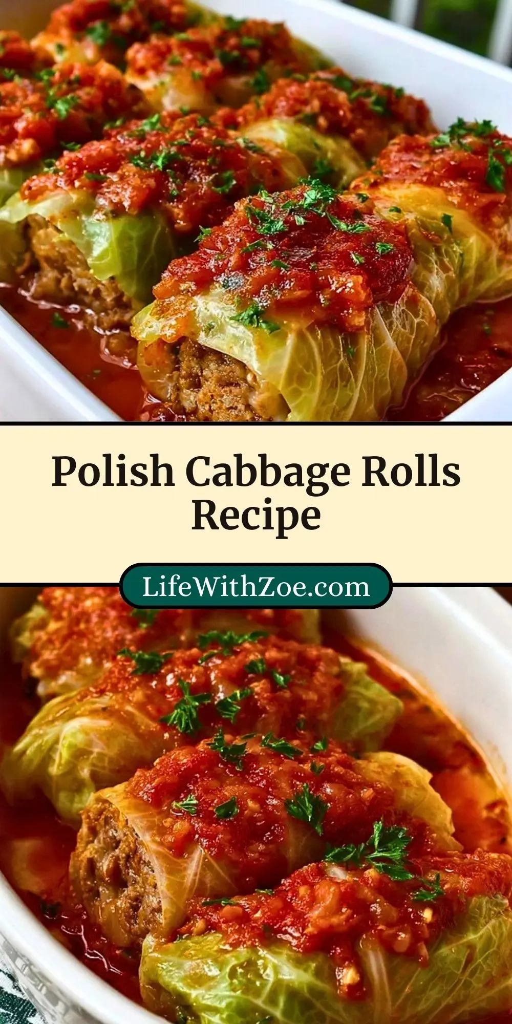 Polish Cabbage Rolls Recipe Pin 2