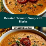 Roasted Tomato Soup with Herbs Pin 1