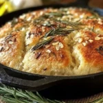 Rustic Garlic Rosemary Skillet Bread 1
