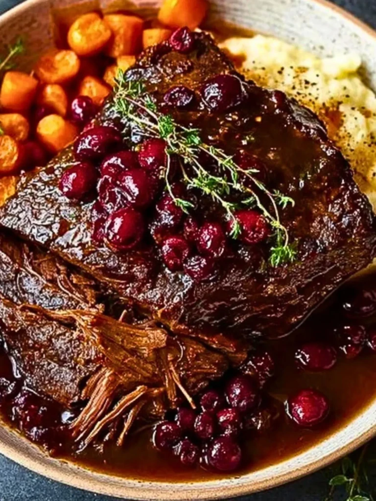 Slow-Braised Beef Roast with Cranberry Balsamic Glaze Recipe 2