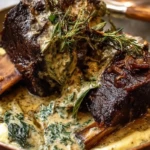 Slow-Braised Beef Short Ribs with Creamy Herb Sauce 1