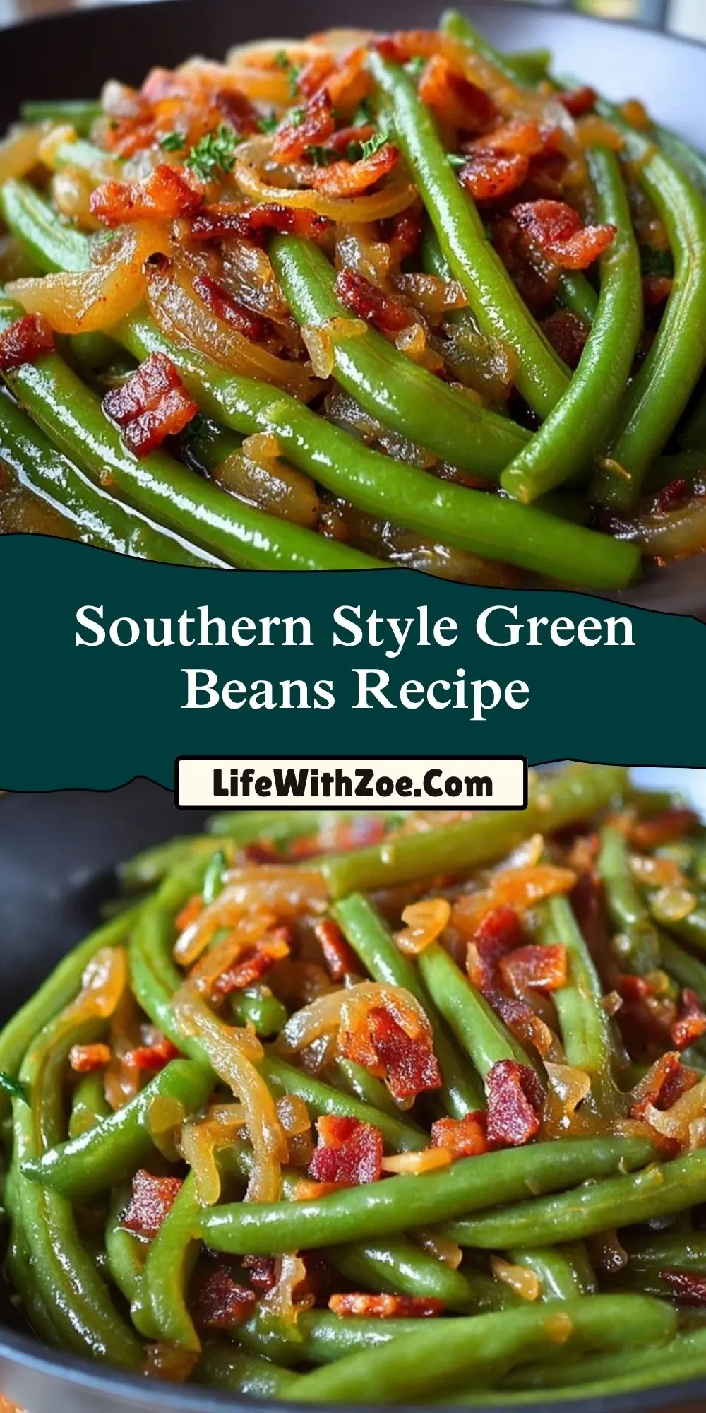 Southern Style Green Beans Recipe Pin 1