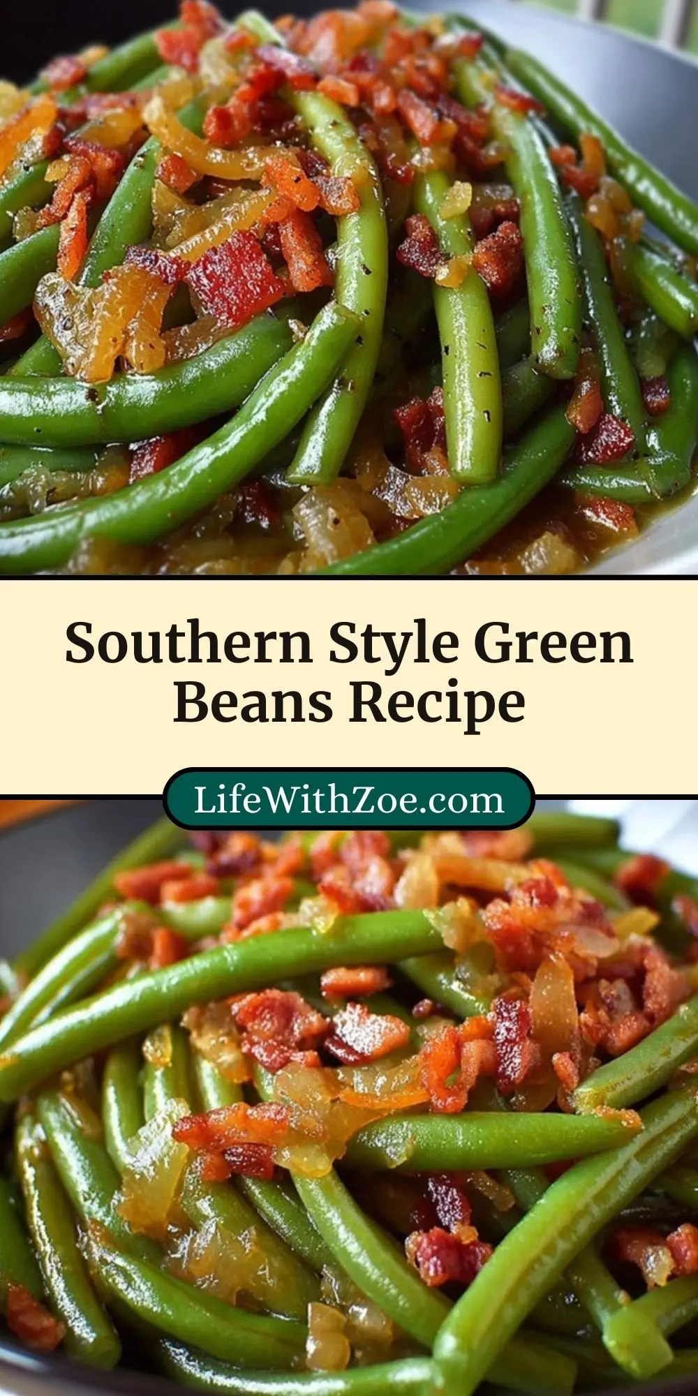 Southern Style Green Beans Recipe Pin 2