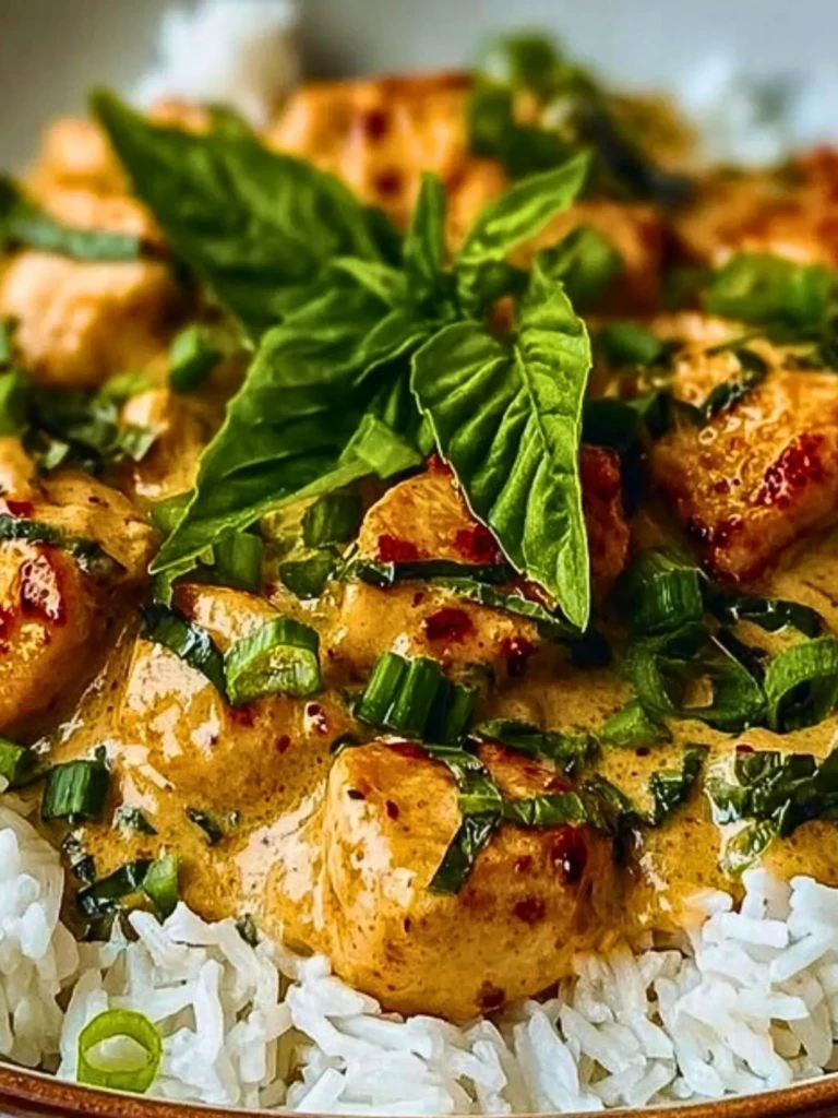Spiced Coconut Basil Chicken with Rice 2