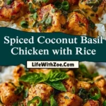 Spiced Coconut Basil Chicken with Rice Pin 1