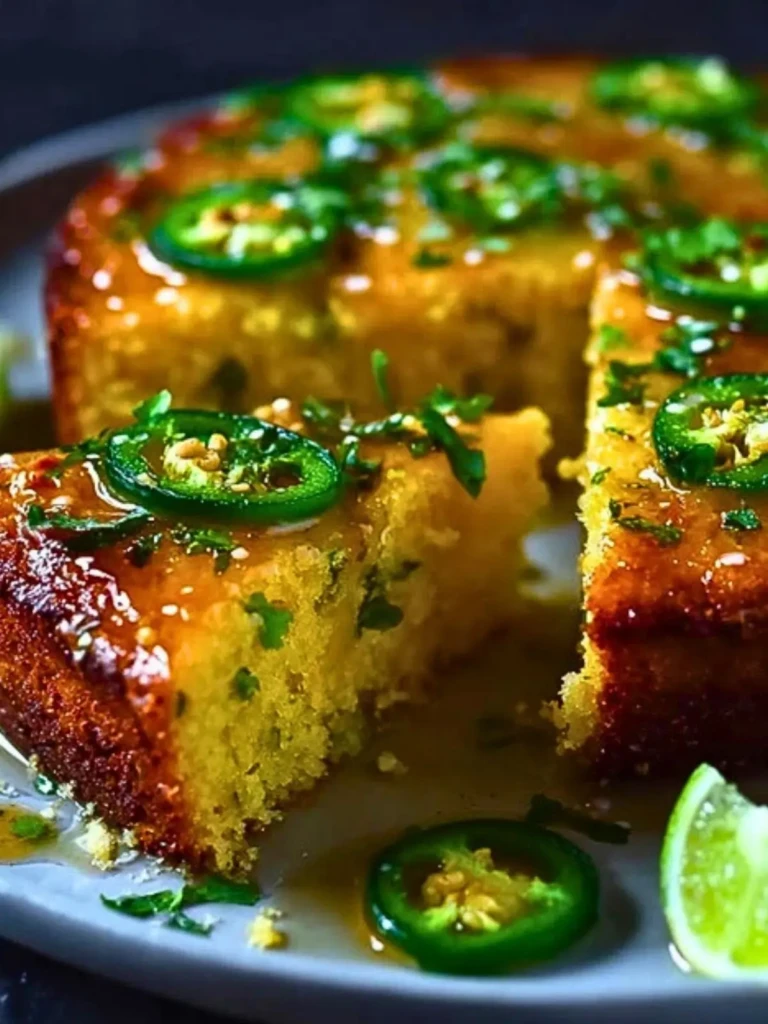 Spicy Sweet Jalapeño Cornbread with Zesty Lime Drizzle 2