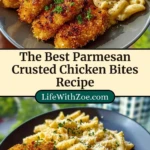 The Best Parmesan Crusted Chicken Bites Recipe Pin 2