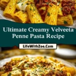 Ultimate Creamy Velveeta Penne Pasta Recipe Pin 1