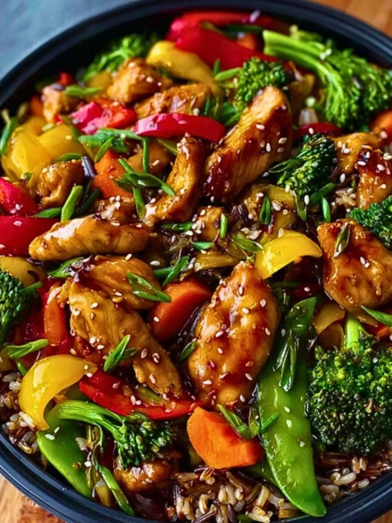 Ultimate Teriyaki Chicken Stir-Fry Recipe with Rainbow Veggies & Wild Rice 2