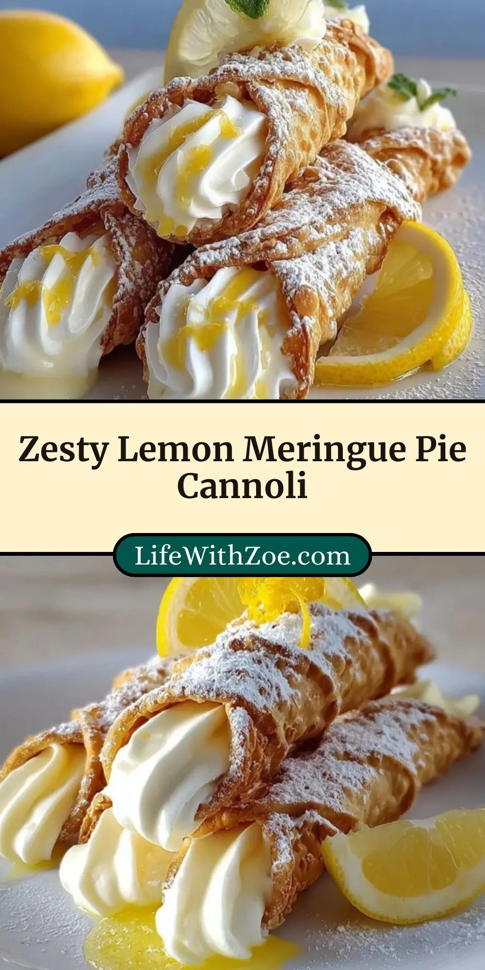 Zesty Lemon Meringue Pie Cannoli Pin 2