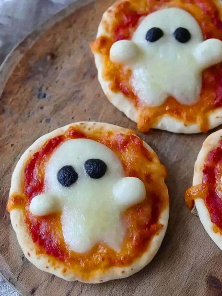 Adorable Mini Ghost Pizzas 2