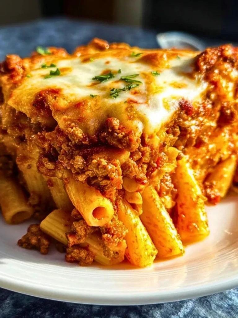 Baked Ziti with Meat Sauce (1)