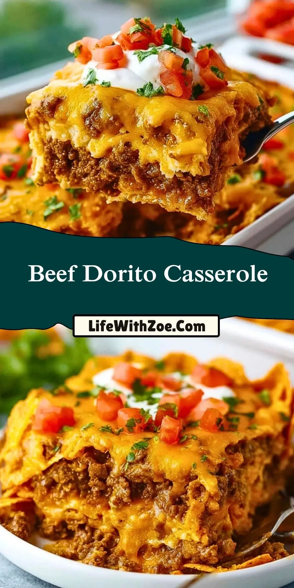 Beef Dorito Casserole Pin 1
