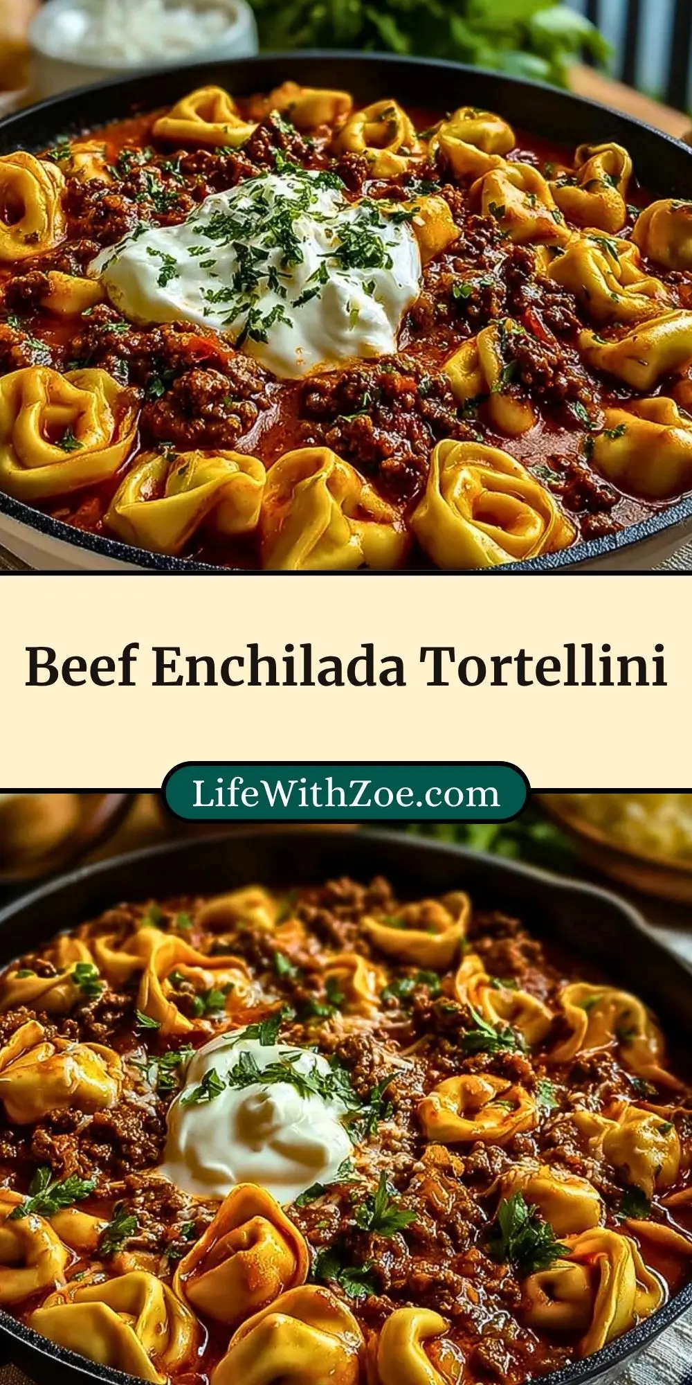 Beef Enchilada Tortellini Pin 2