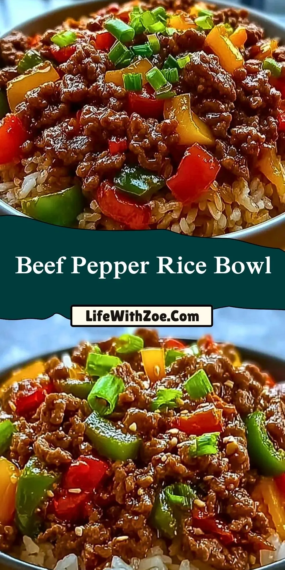 Beef Pepper Rice Bowl Pin 1