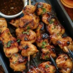 Bourbon Chicken Skewers