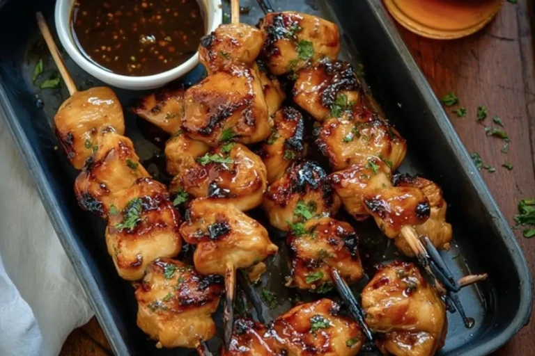 Bourbon Chicken Skewers