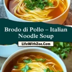 Brodo di Pollo – Italian Noodle Soup Pin 1