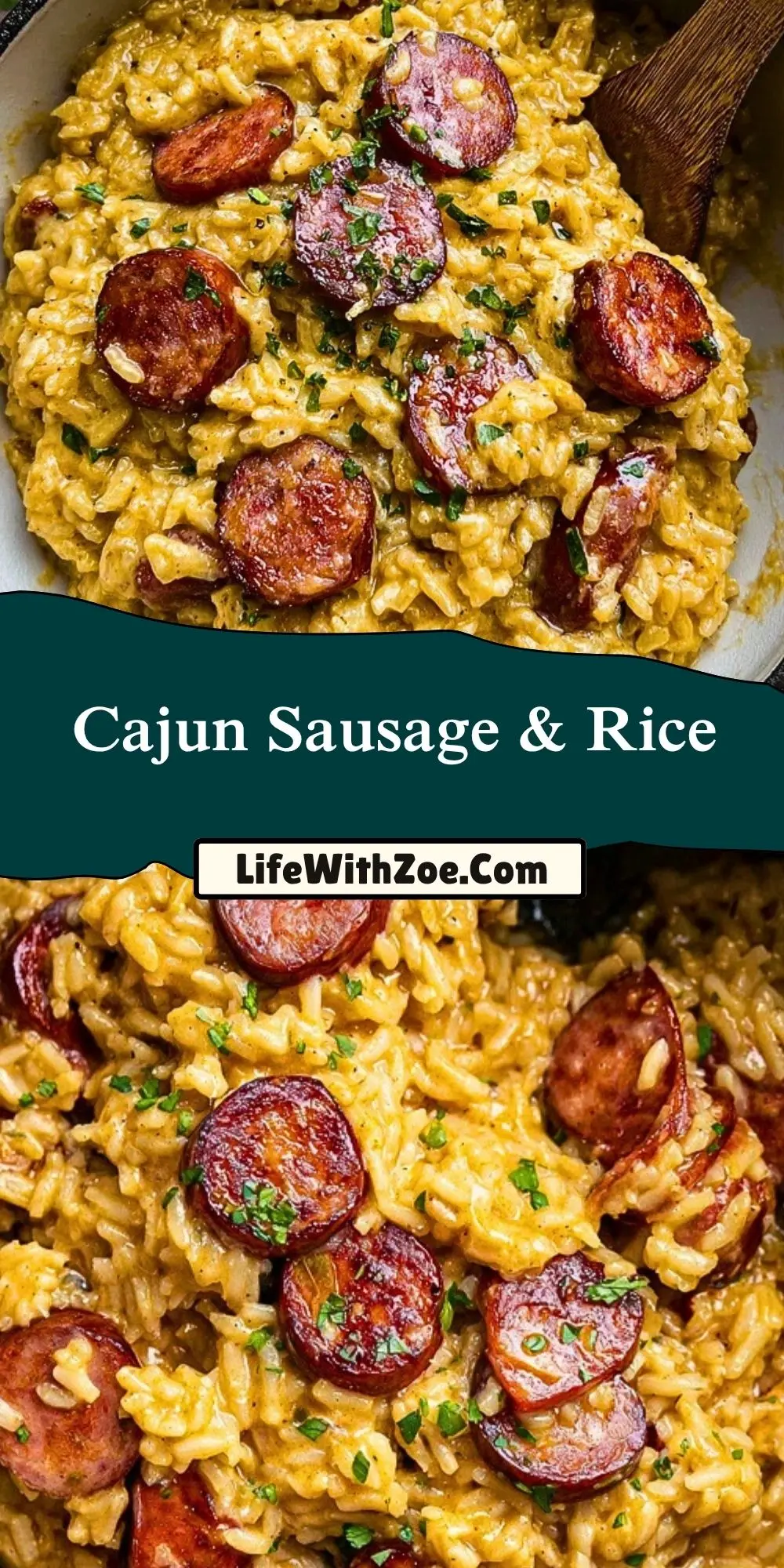 Cajun Sausage & Rice Pin 1
