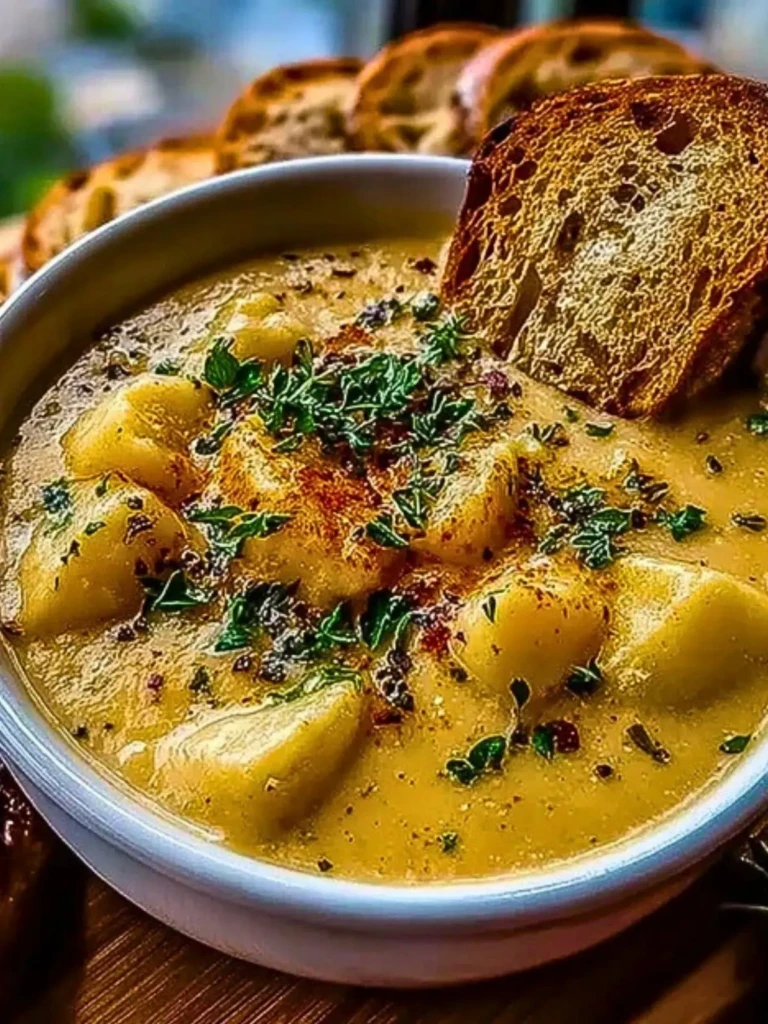 Cheddar Garlic Herb Potato Soup (1)