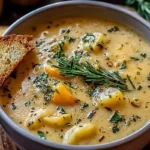 Cheddar Garlic Herb Potato Soup